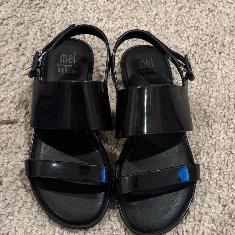 Melissa kids Glossy Black Sandals